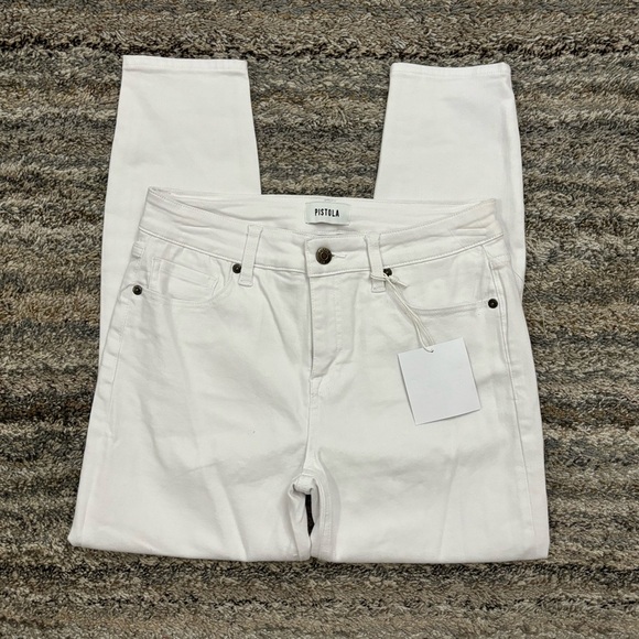 Pistola Mid Rise Cropped Skinny Jeans Sz 28 NWT | Pistola White Cropped Skinny * - Picture 1 of 14